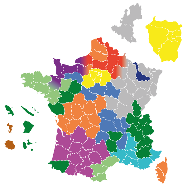Carte de répartition des commerciaux Les Dauphins en France pour la vente d’ambulances et véhicules sanitaires